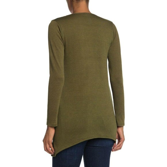 GO COUTURE M Green Camo Long Sleeve Tunic Top - Picture 4 of 9